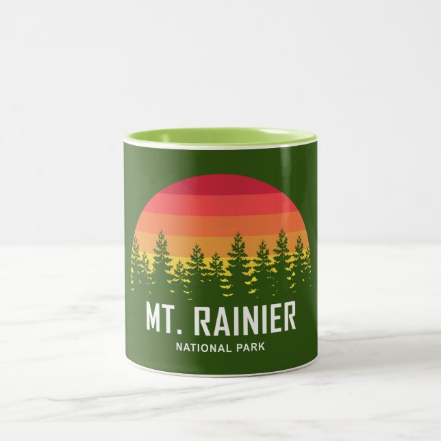 Caneca De Café Em Dois Tons Parque Nacional do Mt. Rainier (Centro)
