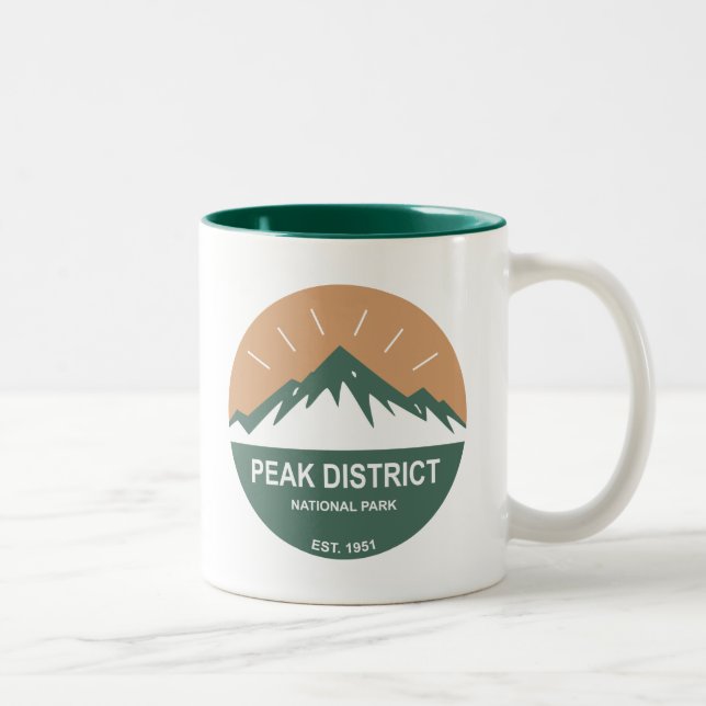 Caneca De Café Em Dois Tons Parque Nacional do Peak District (Direita)