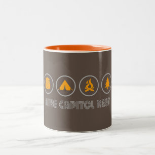 Caneca De Café Em Dois Tons Parque Nacional do Reef do Capitol de Hike