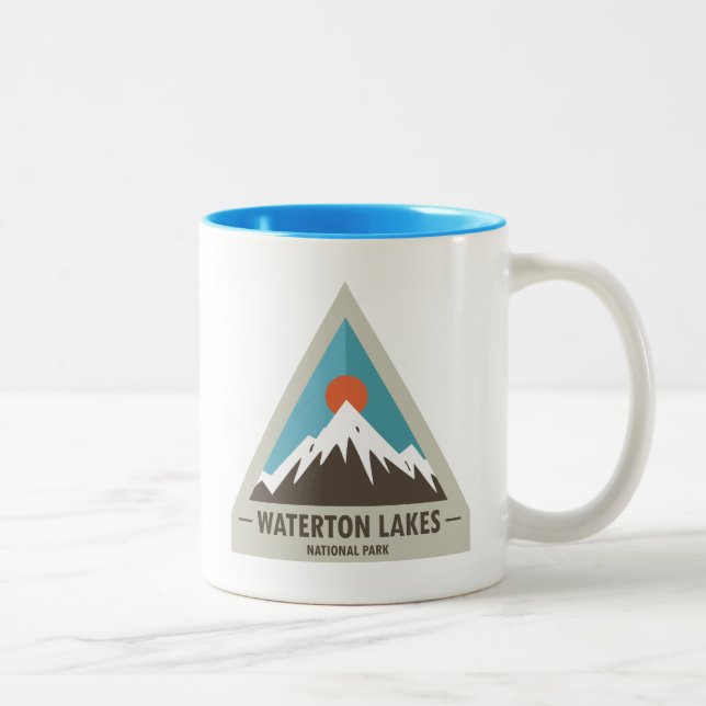 Caneca De Café Em Dois Tons Parque Nacional dos Lagos Waterton (Direita)