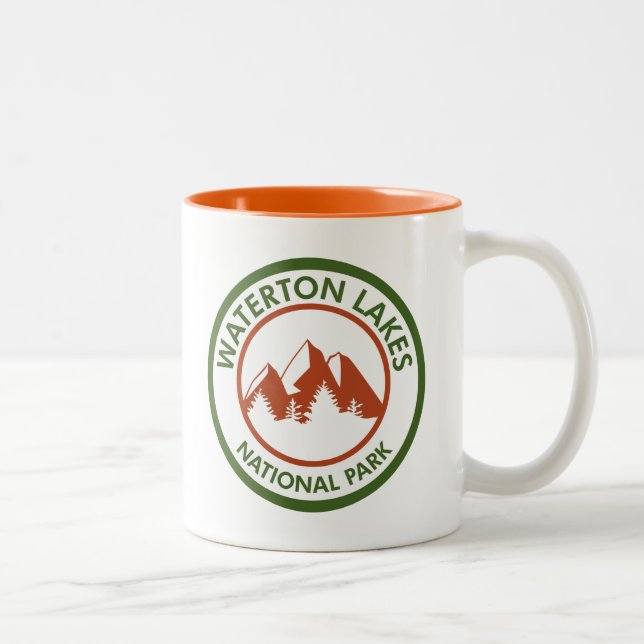 Caneca De Café Em Dois Tons Parque Nacional dos Lagos Waterton (Direita)