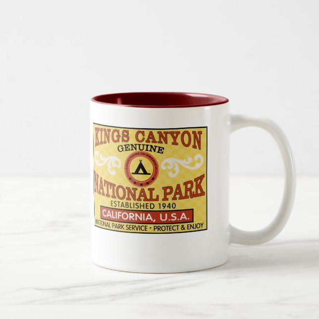 Caneca De Café Em Dois Tons Parque nacional dos reis Garganta (Direita)