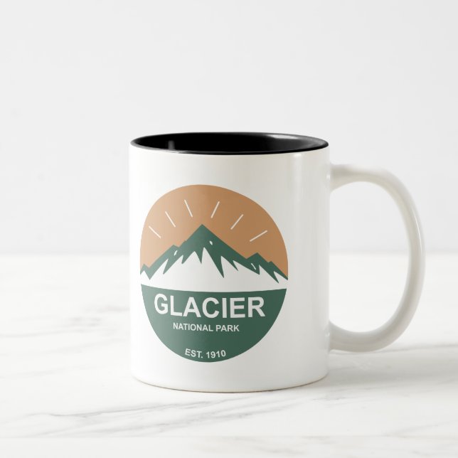 Caneca De Café Em Dois Tons Parque Nacional Glacier (Direita)