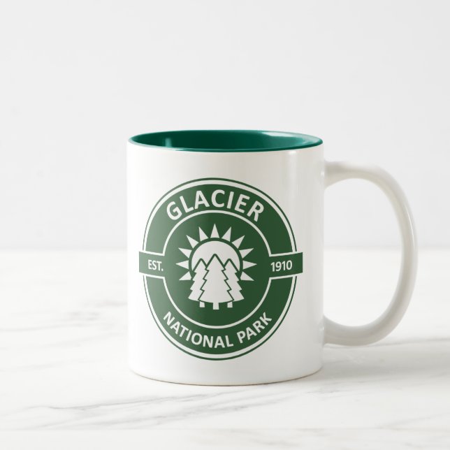 Caneca De Café Em Dois Tons Parque Nacional Glacier (Direita)