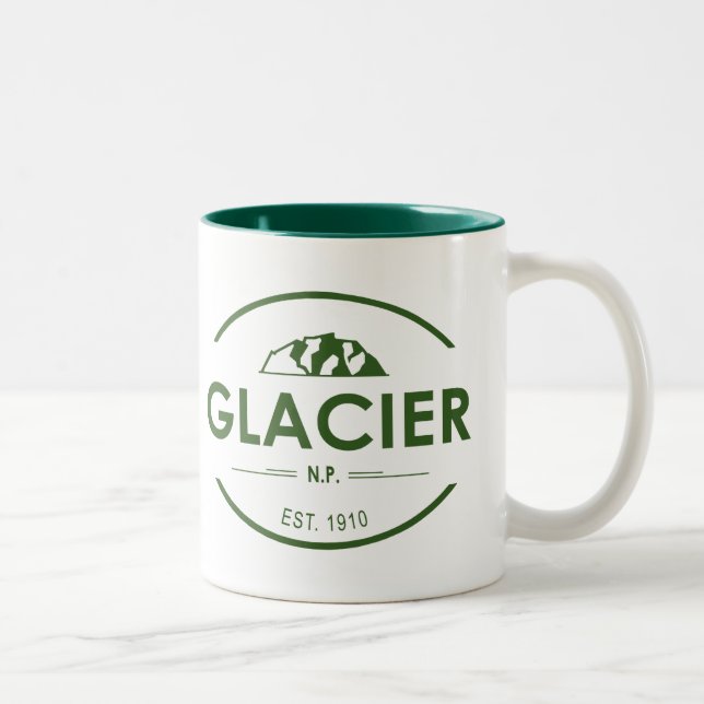 Caneca De Café Em Dois Tons Parque Nacional Glacier (Direita)