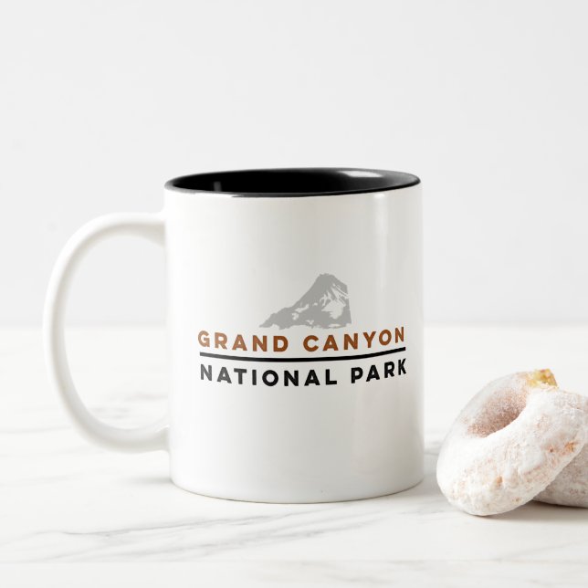 Caneca De Café Em Dois Tons Parque Nacional Grand Canyon (Com Donut)
