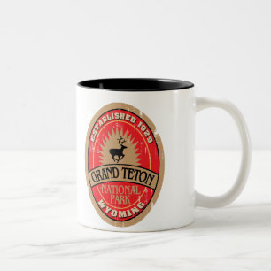 Caneca De Café Em Dois Tons Parque nacional grande de Teton