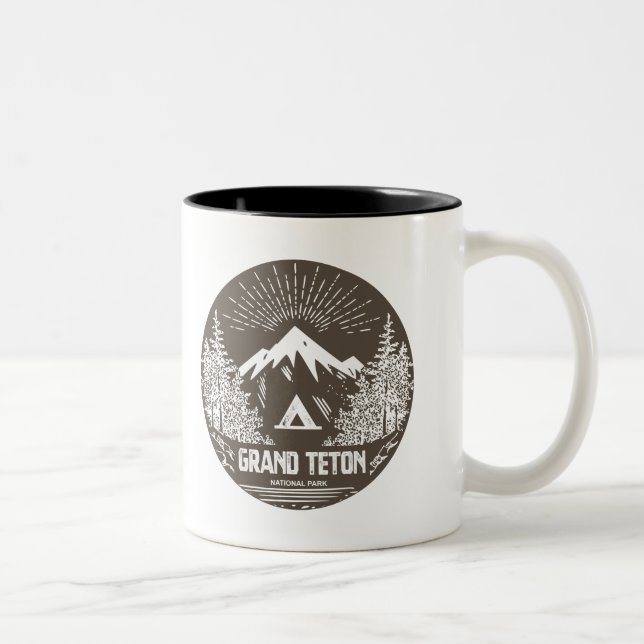 Caneca De Café Em Dois Tons Parque nacional grande de Teton (Direita)