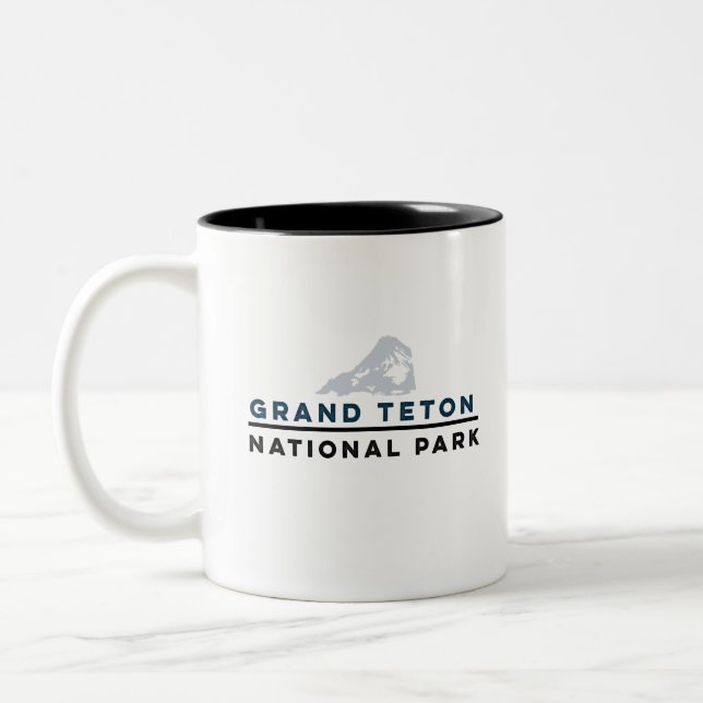 Caneca De Café Em Dois Tons Parque nacional grande de Teton (Esquerda)