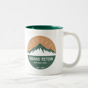 Caneca De Café Em Dois Tons Parque nacional grande de Teton