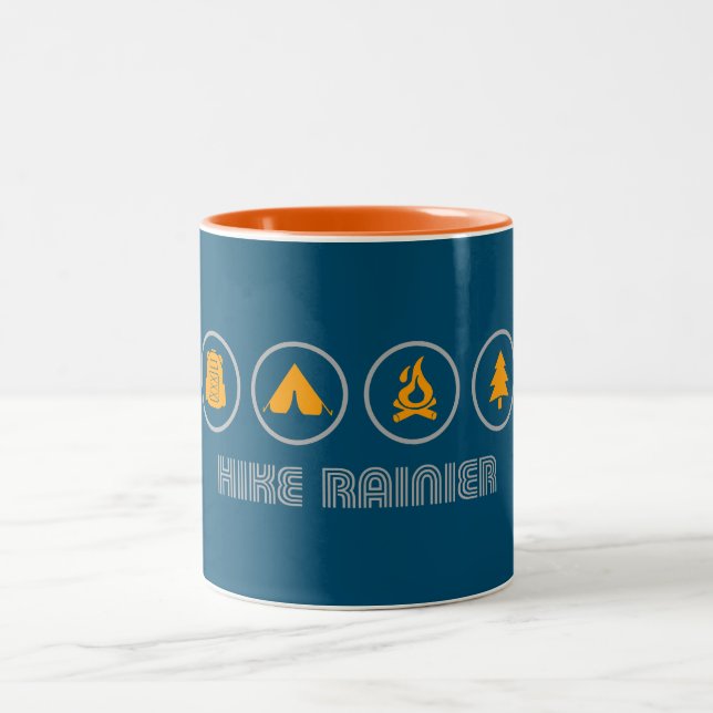 Caneca De Café Em Dois Tons Parque Nacional Hike Mt. Rainier (Centro)