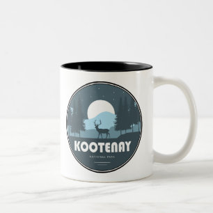 Caneca De Café Em Dois Tons Parque Nacional Kootenay Veado
