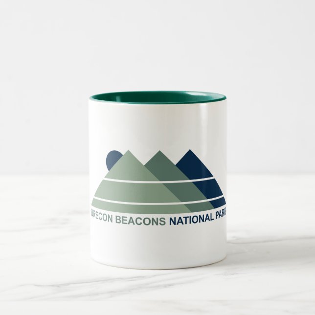 Caneca De Café Em Dois Tons Parque Nacional Montanha Sol Brecon Beacons (Centro)