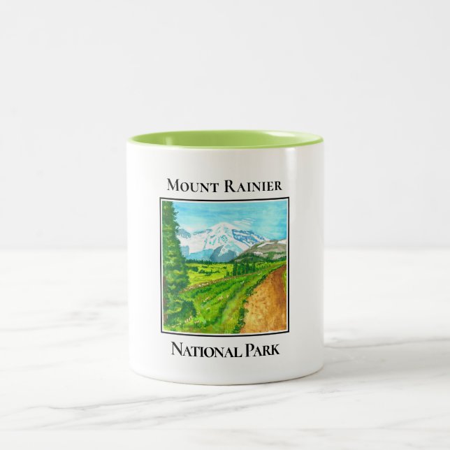 Caneca De Café Em Dois Tons Parque Nacional Monte Rainier (Centro)