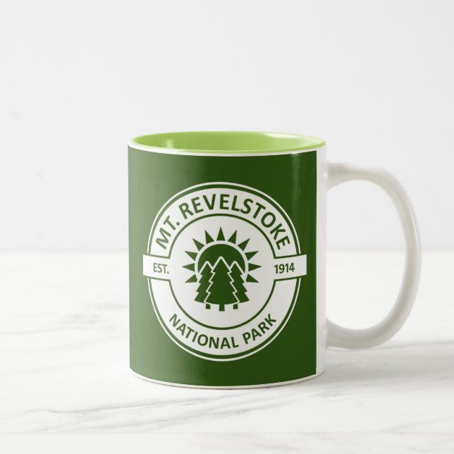 Caneca De Café Em Dois Tons Parque Nacional Monte Revelstoke (Direita)