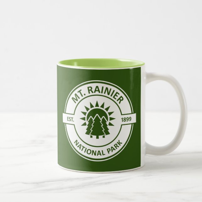 Caneca De Café Em Dois Tons Parque Nacional Mt. Rainier (Direita)