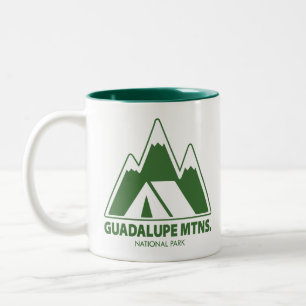 Caneca De Café Em Dois Tons Parque Nacional Mtns. Guadalupe Camping Montanhas