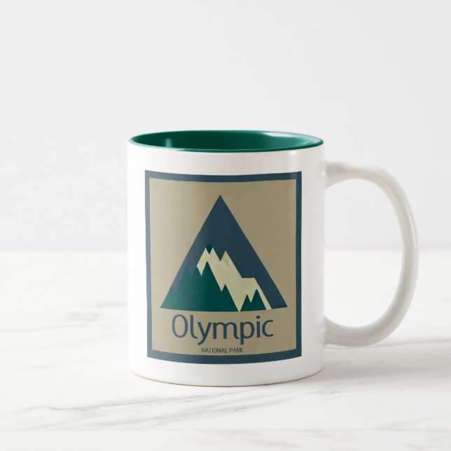 Caneca De Café Em Dois Tons Parque Nacional Olímpico Rústico (Direita)