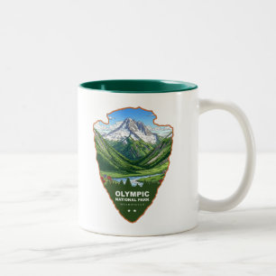 Caneca De Café Em Dois Tons Parque Nacional Olympic Washington Arrowhead
