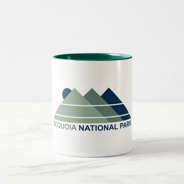Caneca De Café Em Dois Tons Parque Nacional Sequoia Montanha Sol (Centro)