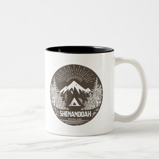 Caneca De Café Em Dois Tons Parque Nacional Shenandoah (Direita)