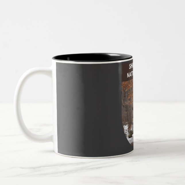 Caneca De Café Em Dois Tons Parque Nacional Shenandoah - Whiteoak Falls - Virg (Esquerda)