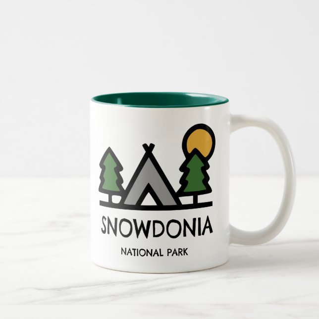 Caneca De Café Em Dois Tons Parque Nacional Snowdonia (Direita)
