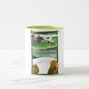 Caneca De Café Em Dois Tons Parque Nacional Vatnajökull Islândia