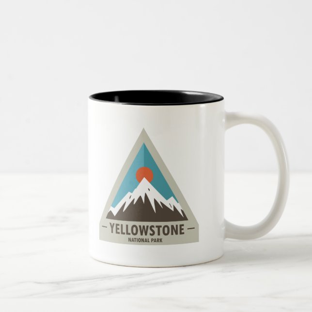 Caneca De Café Em Dois Tons Parque Nacional Yellowstone (Direita)