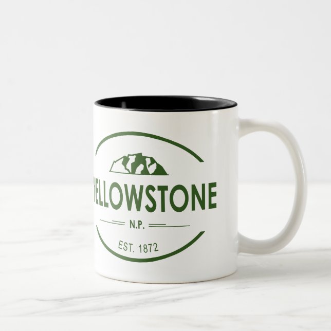 Caneca De Café Em Dois Tons Parque Nacional Yellowstone (Direita)