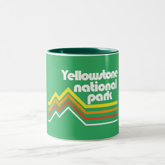 Caneca De Café Em Dois Tons Parque Nacional Yellowstone (Centro)