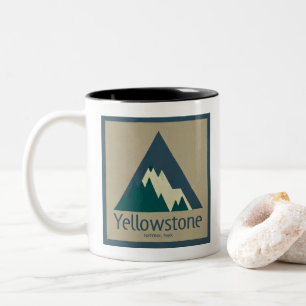 Caneca De Café Em Dois Tons Parque Nacional Yellowstone Rústico