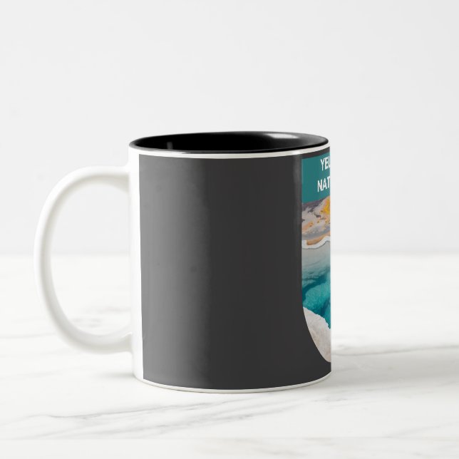 Caneca De Café Em Dois Tons Parque Nacional Yellowstone - Wyoming (Esquerda)