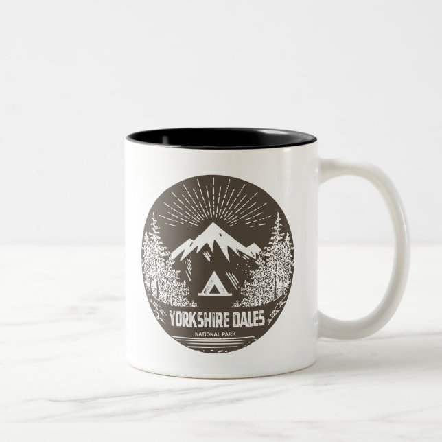 Caneca De Café Em Dois Tons Parque Nacional Yorkshire Dales (Direita)