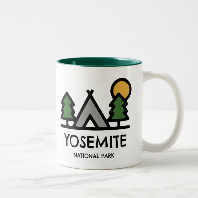 Caneca De Café Em Dois Tons Parque Nacional Yosemite (Direita)