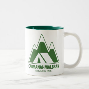 Caneca De Café Em Dois Tons Parque Provincial Carmanah Walbran Montanhas Campi