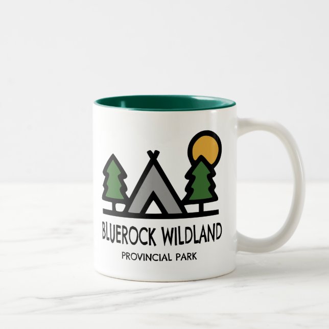 Caneca De Café Em Dois Tons Parque Provincial de Bluerock Wildland (Direita)