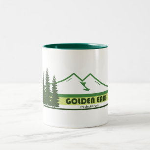 Caneca De Café Em Dois Tons Parque Provincial Golden Ears Faixas Verdes