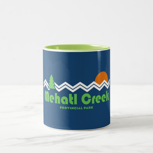 Caneca De Café Em Dois Tons Parque Provincial Mehatl Creek Retro (Centro)