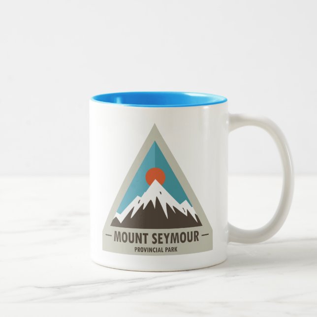 Caneca De Café Em Dois Tons Parque Provincial Mount Seymour (Direita)
