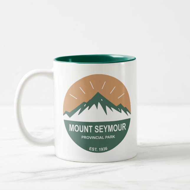 Caneca De Café Em Dois Tons Parque Provincial Mount Seymour (Esquerda)