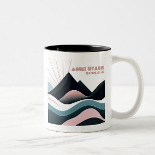 Caneca De Café Em Dois Tons Parque Provincial Mount Seymour Colored Hills