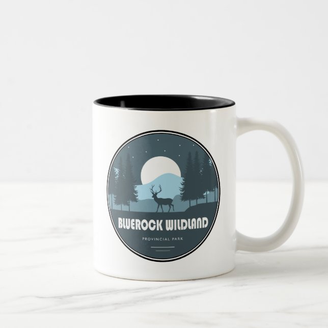 Caneca De Café Em Dois Tons Parque Provincial Wildland Bluerock Deer (Direita)