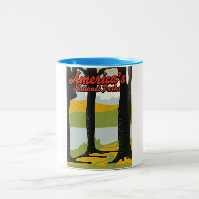 Caneca De Café Em Dois Tons Parques Nacionais da América (Centro)