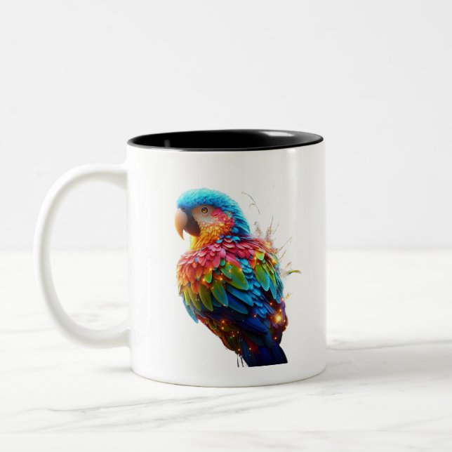 Caneca De Café Em Dois Tons Parrot brilhante (Esquerda)