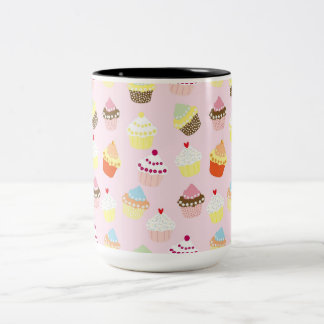 Caneca De Café Em Dois Tons Parte cupcake