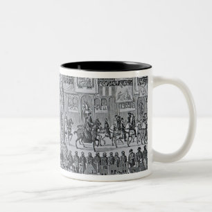 Caneca De Café Em Dois Tons Parte da procissão da coroação de Edward VI