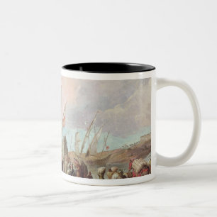 Caneca De Café Em Dois Tons Partida de Cristóvão Colombo de Palos