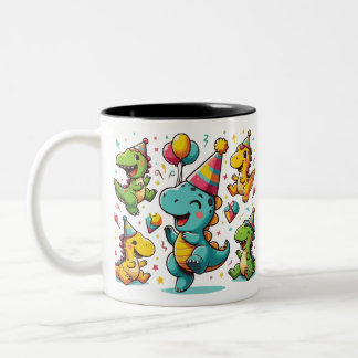 Caneca De Café Em Dois Tons Partido Dinossauro
