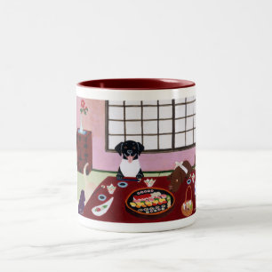 Caneca De Café Em Dois Tons Partido Labradors do sushi